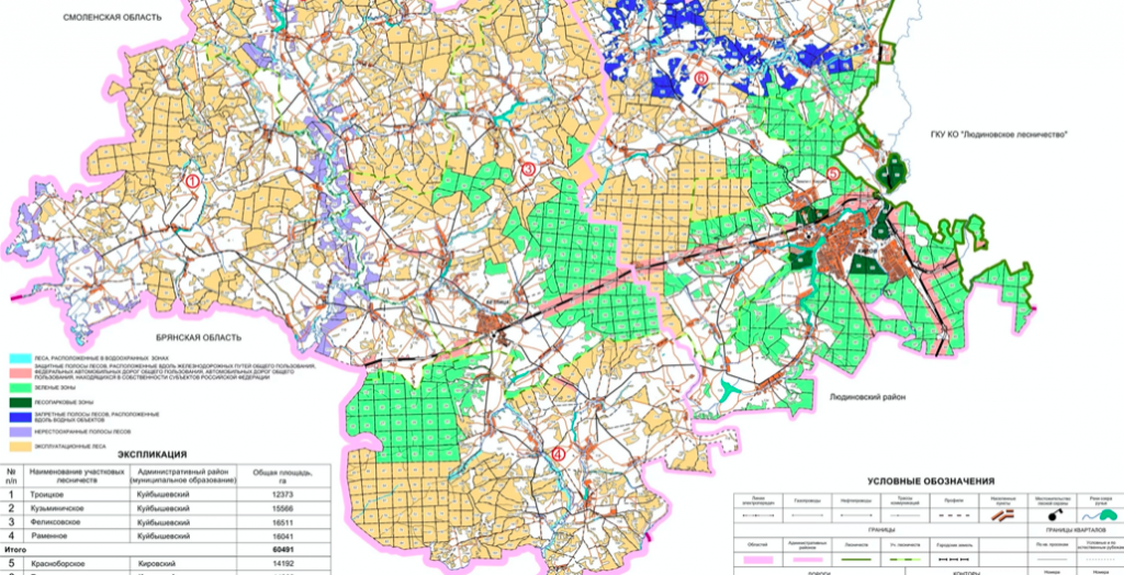 картографирование лесного фонда