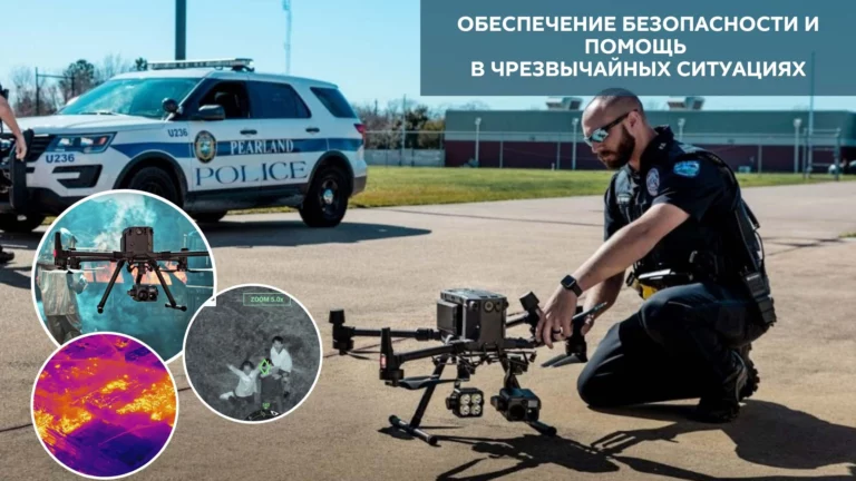 Обеспечение безопасности и помощь в чрезвычайных ситуациях с помощью дронов