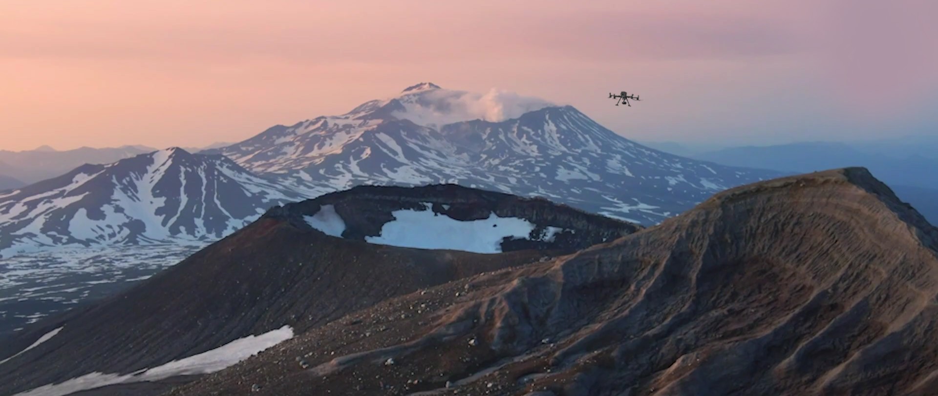 Беспилотники DJI для изучения вулканов Камчатки и Курильских островов -