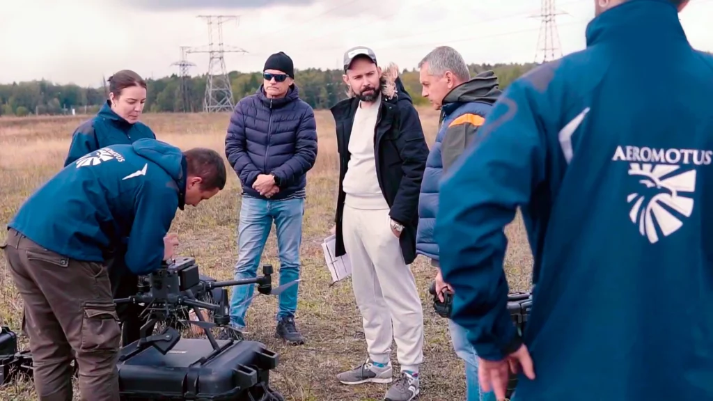 Нестандартное применение дрона DJI Matrice 300 RTK при прокладке линий связи (ВОЛС)