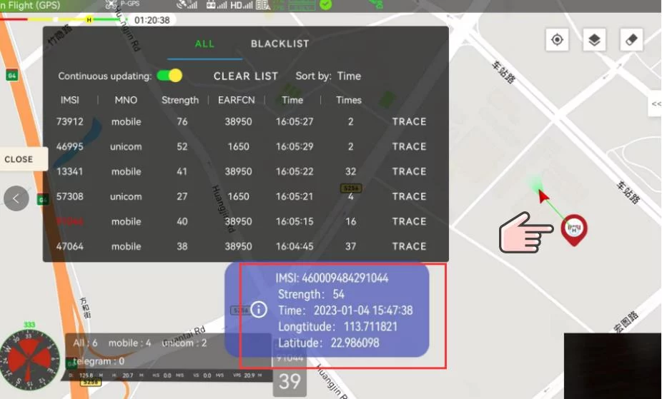 Воздушный IMSI-перехватчик сотовых данных, устанавливаемый на дрон