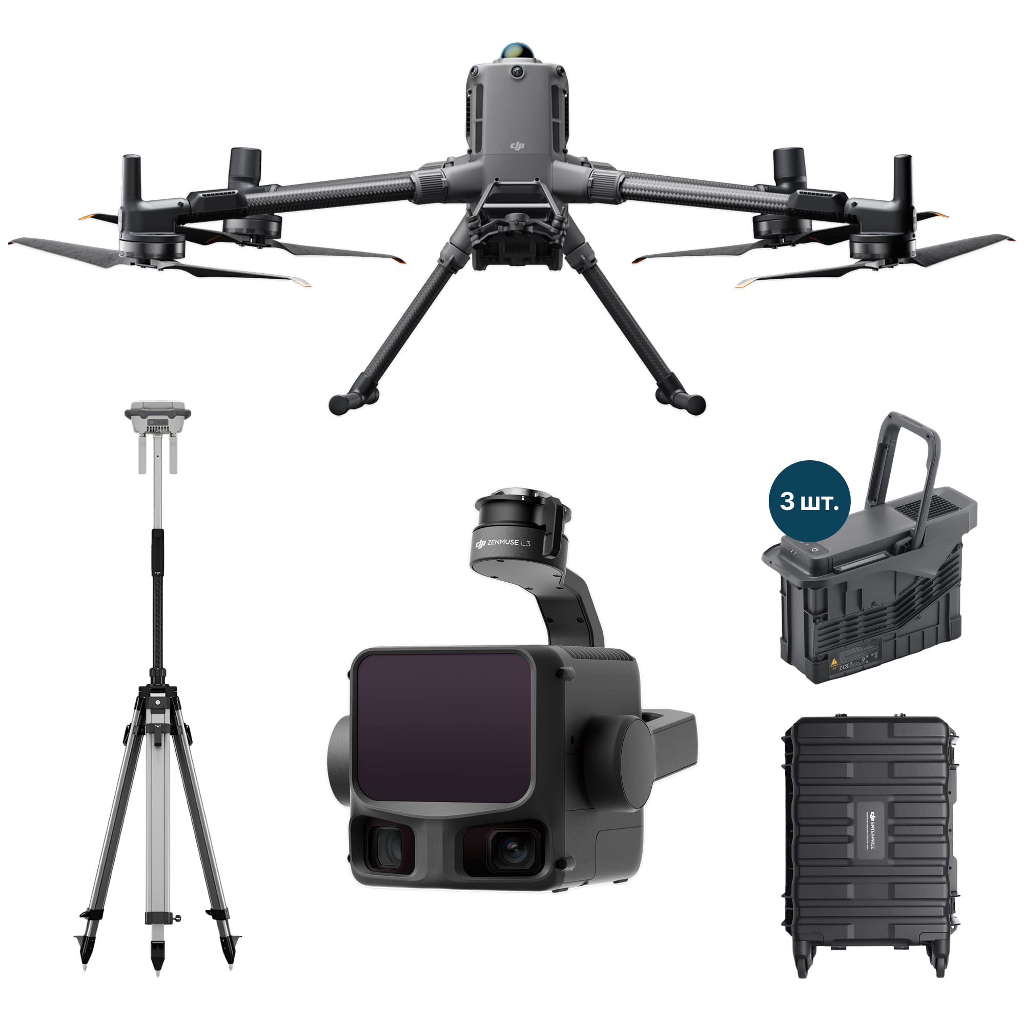 DJI Matrice 400 + DJI Zenmuse L3 Combo Max 1 DJI Matrice 400 + DJI Zenmuse L3 + 3xTB100 + BS100 + DJI D-RTK 3 + Tripod Combo