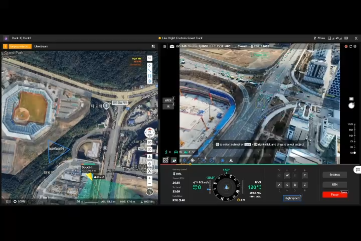Зарядная станция DJI Dock 3 с квадрокоптером DJI Matrice 4D -